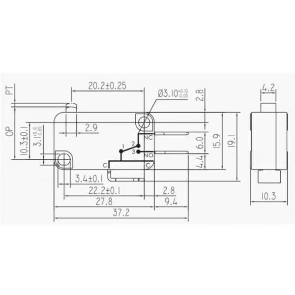 IC-170-0 Paletsiz Micro Switch
