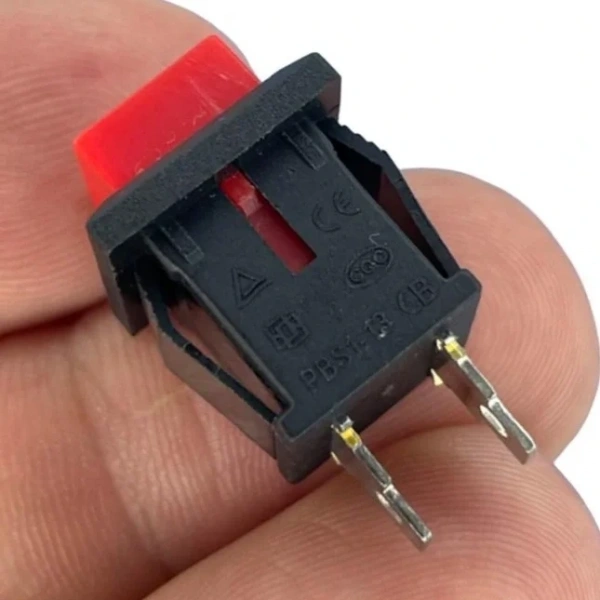 IC-180K-0 Kare Buton Kırmızı Yaylı Ters DS-430