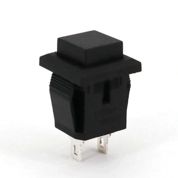 IC-180K Plastik Buton Yaylı 2P PBS15B Siyah