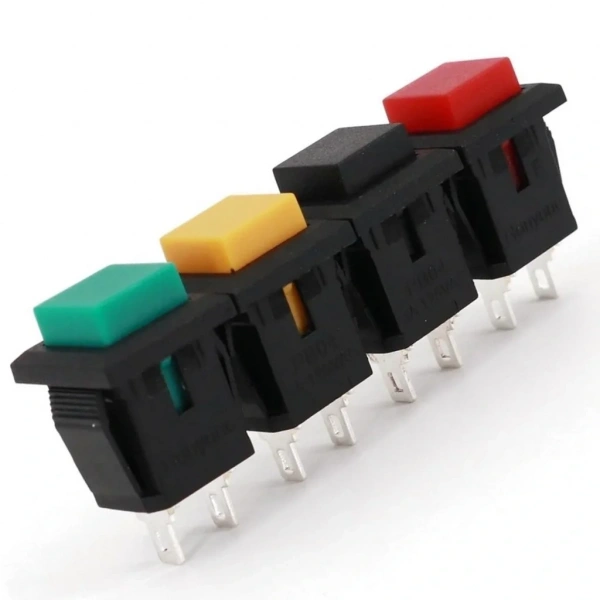 IC-180K Plastik Buton Yaylı 2P PBS15B Siyah