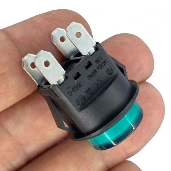IC-180N Buton Plastik 22mm 12V 4P Yeşil