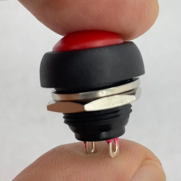 IC-184 Kırmızı Plastik Push Buton 12mm PBS-33B