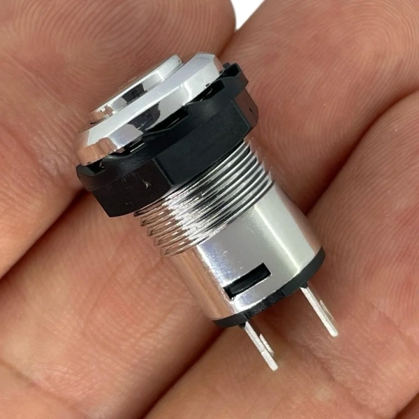 IC-185C Gümüş Buton Yuvarlak Plastik Kalıcı 12mm 2P