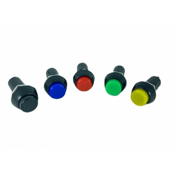 IC-186 Buton Plastik (PBS11B) Yaylı 12mm Siyah