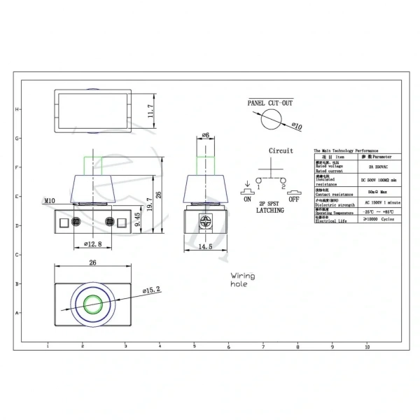 IC-192A Çıt Çıt Anahtar Vidalı Deney Anahtarı PBS-17A