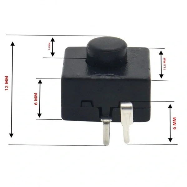 IC-192B-2 Çıt Çıt Anahtar 12X12mm El Feneri Anahtarı
