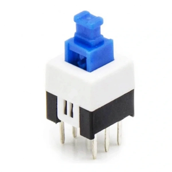 IC-196 6 Pinli Bacaklı Kalıcılı Yaylı Push Buton 7x7mm