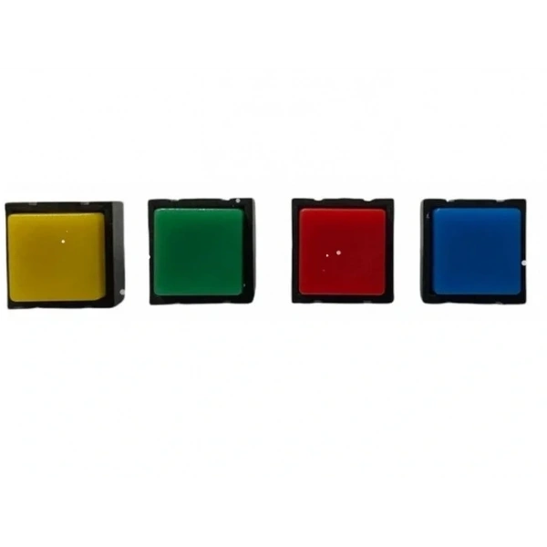 IC-204C Yaylı Kare Plastik Buton 12x12mm PBS-18B (Sarı)