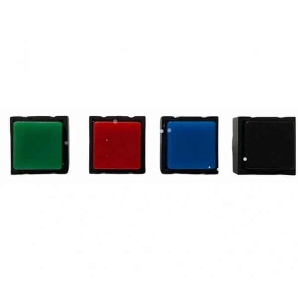 IC-204C Yaylı Kare Plastik Buton 12x12mm PBS-18B (Siyah)