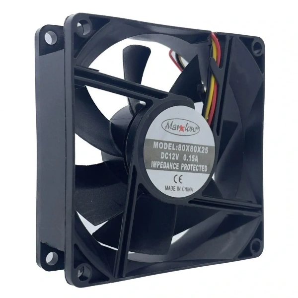 IC-216 Kare Fan 80x80x25mm 12V DC 3 Kablo