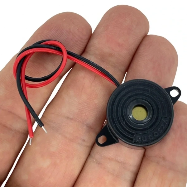 IC-221 Kablolu Buzzer Devreli Piezo 12-24V DC 23mm