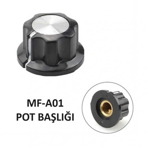IC-222A Vidalı Potansiyometre Düğmesi Pot Başlığı MF-A02