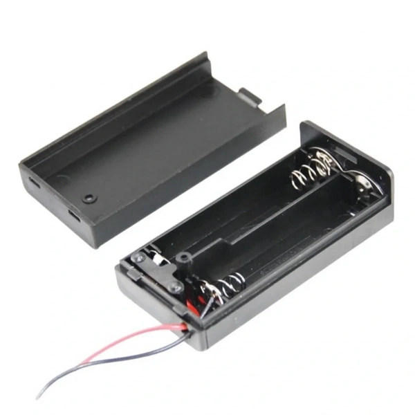 IC-233C Kapaklı Switchli 2li AA Pil Yuvası