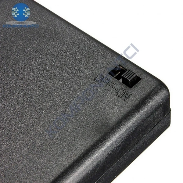 IC-233F AA Pil Yuvası 4lü Kapaklı Switchli