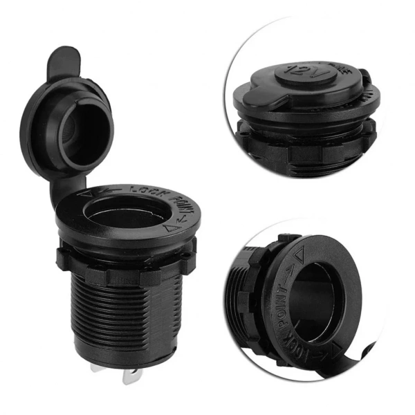 IC-246B-5 Araç Çakmaklık Soketi Dişi Pano Tip Ø30mm