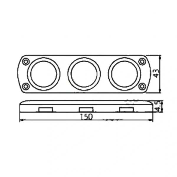 IC-246E Pano Tipler İçin 3lü Kulak - Çerçeve