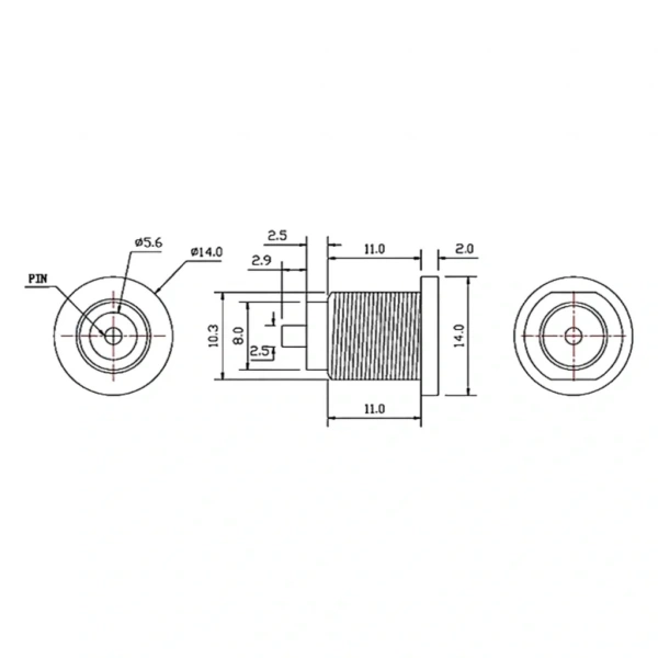 IC-258C DC Jak 2.1mm İçi Metal Ø12mm