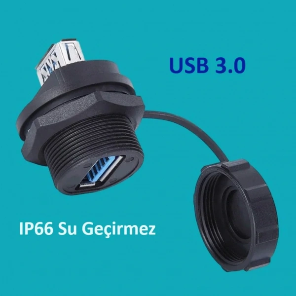 IC-265W Su Geçirmez Şase Pano Tip USB 3.0 Adaptör