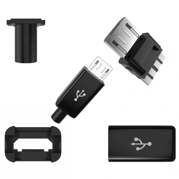 IC-266A-5 Erkek Micro USB Konnektör Seti Şarj Kablo Soketi