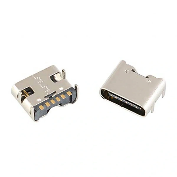 IC-266B-3 Dişi Type-C Soket USB-C Konnektör Şase 6 Pin