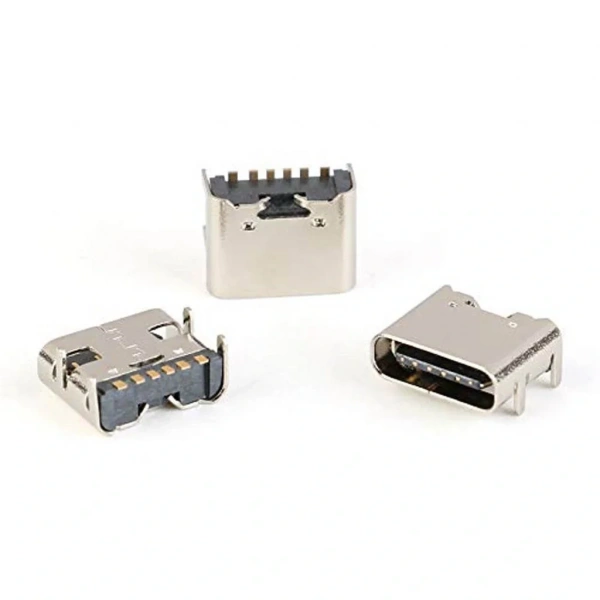 IC-266B-3 Dişi Type-C Soket USB-C Konnektör Şase 6 Pin