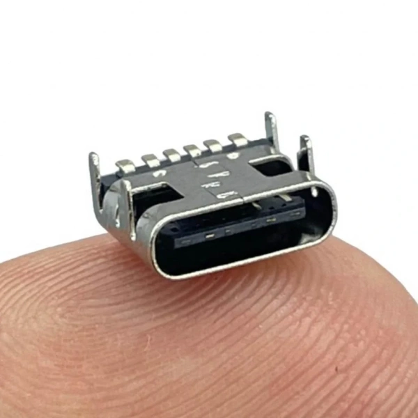 IC-266B-3 Dişi Type-C Soket USB-C Konnektör Şase 6 Pin