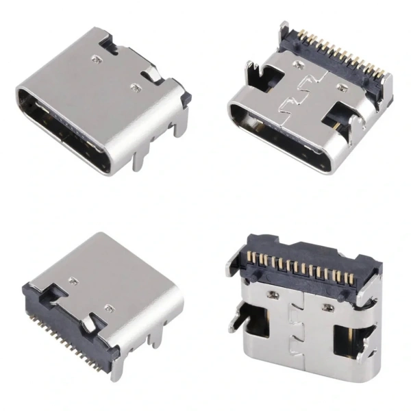 IC-266B-4 Dişi Type-C Soket USB-C Konnektör Şase 16 Pin