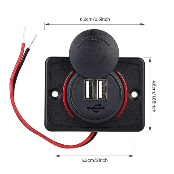 IC-266C-2 Pano Tip İkili USB Kulaklı - Şarj Soketi