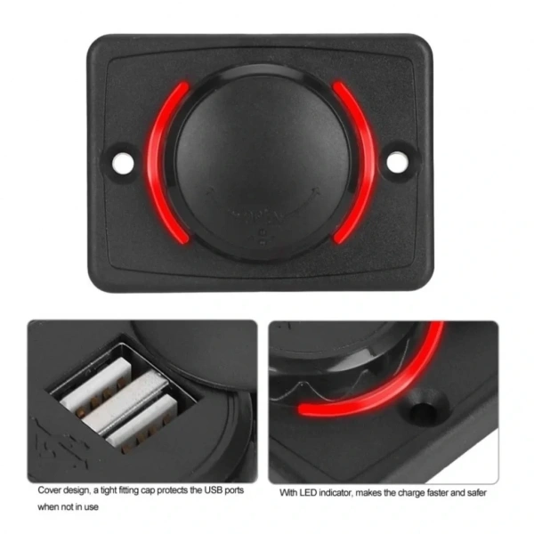 IC-266C-2 Pano Tip İkili USB Kulaklı - Şarj Soketi