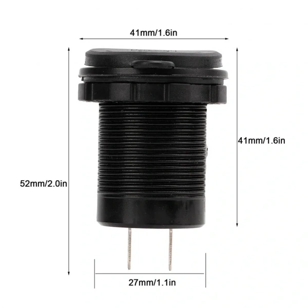 IC-266C-5 USB3.0 + Type-C Pano Tipi Çakmaklık Soketi 12-24V