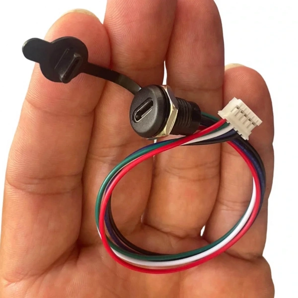 IC-266T-2 Pano Tip Type-C Şase Dişi Soket 5P ( Şarj + Data )