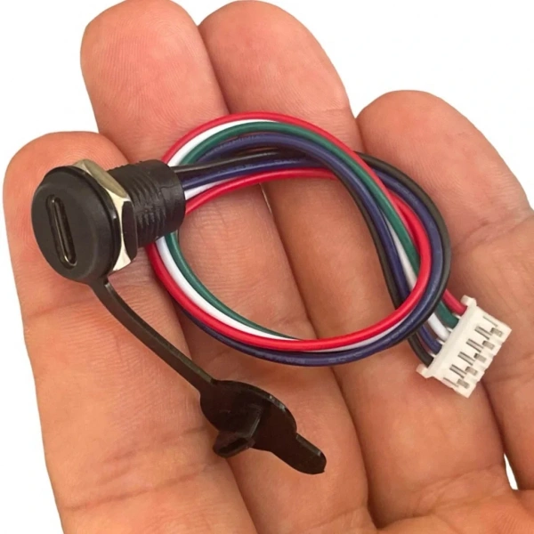 IC-266T-2 Pano Tip Type-C Şase Dişi Soket 5P ( Şarj + Data )