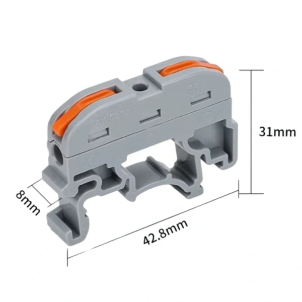 IC-272A Ray Tipi Hızlı Bağlantı Klemensi Konektörü 0.08-4mm2 CH-221
