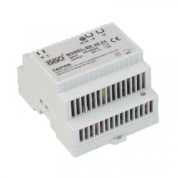 IDR-30-12 - 30W 12VDC 2A Raya Montajlı Güç Kaynağı