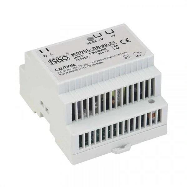 IDR-60-05 - 60W 5VDC 6.5A Raya Montajlı Güç Kaynağı