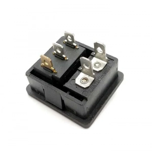 IEC320 2-Pin Erkek Power Soketi - Işıklı Anahtarlı