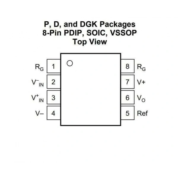 INA126UA SOIC-8 Enstrümantasyon Yükselteci Entegresi