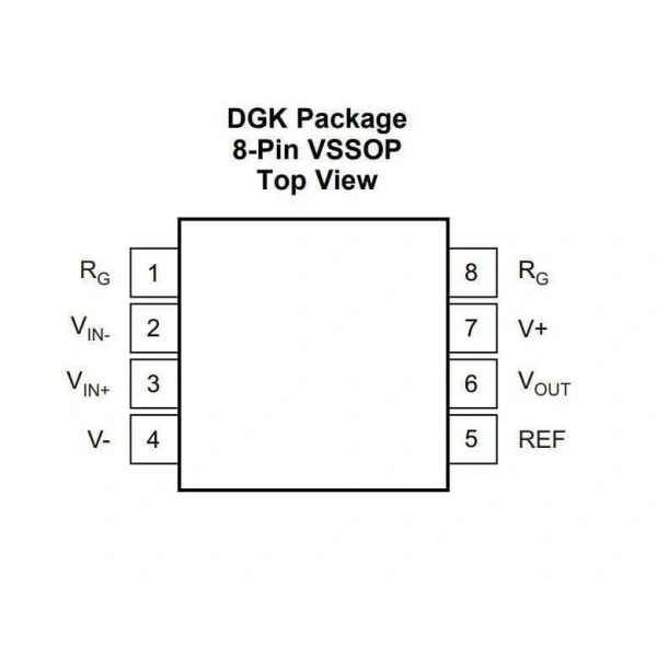 INA333AIDGKR VSSOP-8 Smd Amplifikatör Entegresi