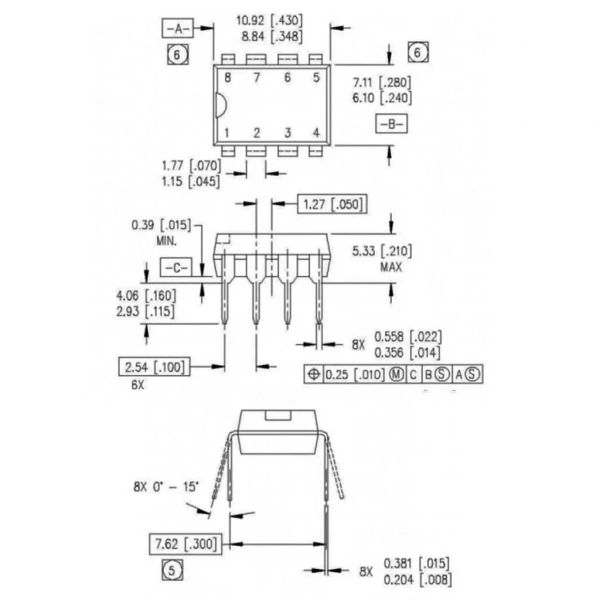 IR2103PBF Mosfet Sürücü Entegresi Dip-8