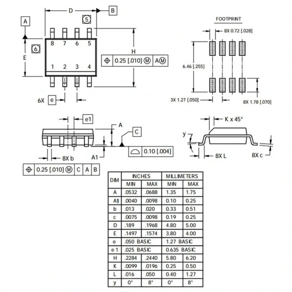 IR2106 Smd Mosfet Sürücü Entegresi Soic-8