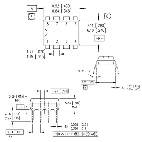 IR2153 Mosfet Sürücü Entegresi Dip-8