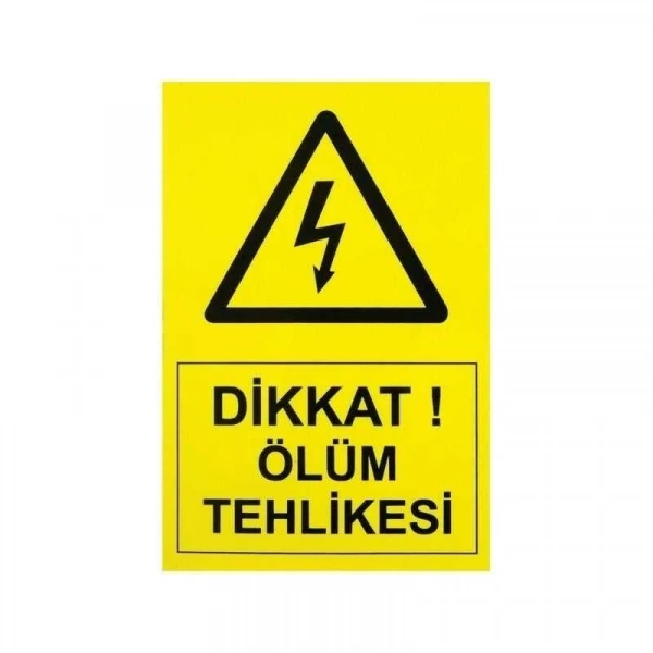 IS-Tİ2 Tehlike Etiketi 14x10cm (Yüksek Voltaj)
