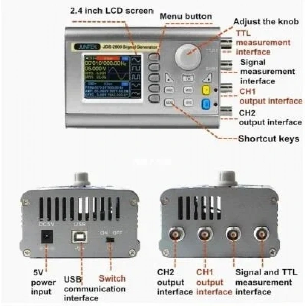JDS2900 30MHz DDS Çift Kanal Sinyal Jeneratörü