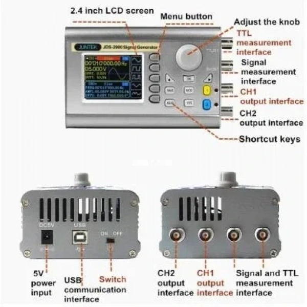 JDS2900 60MHz DDS Çift Kanal Sinyal Jeneratörü