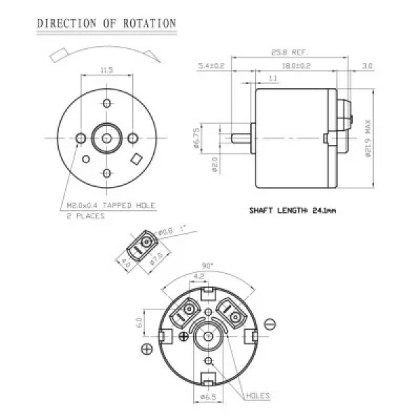 JRF-146VA 3.6V Mini DC Motor