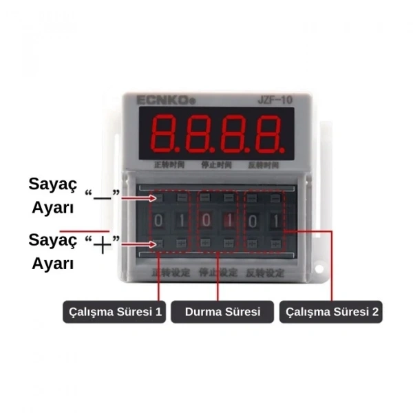 JZF-10 DH48S-S 24V Zaman Ayarlı Röle Modülü - Çift Süreli
