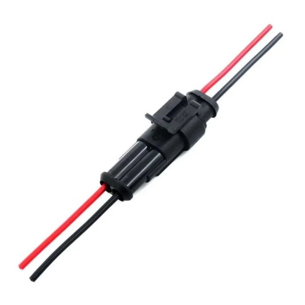 Kablolu 2-Pin Su Geçirmez Konnektör Takımı