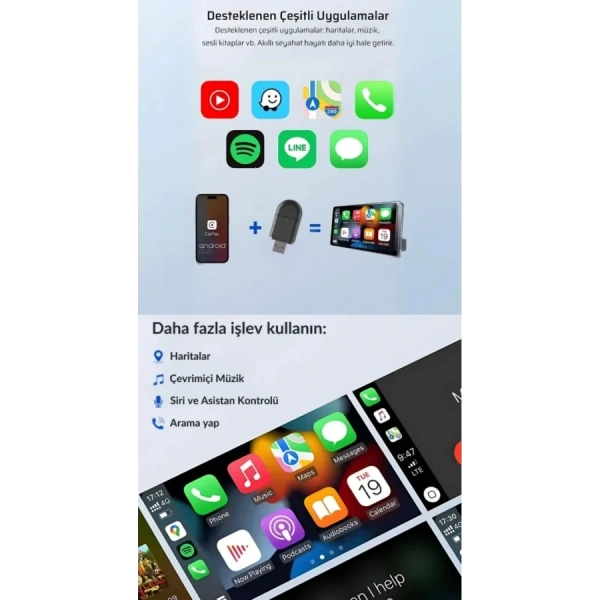 Kablosuz CarPlay Adaptörü - Wireless CarPlay Çevirici