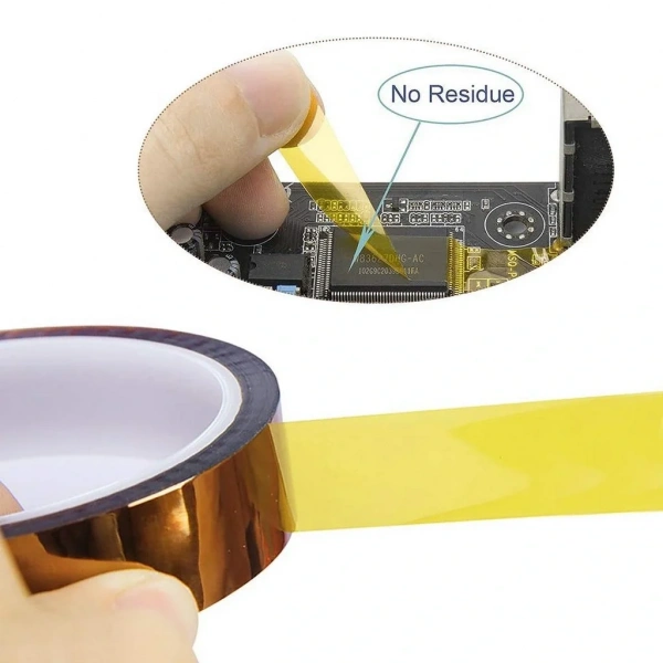 Kapton Bant 3mmx30m Yüksek Isıya Dayanıklı Yanmaz Bant