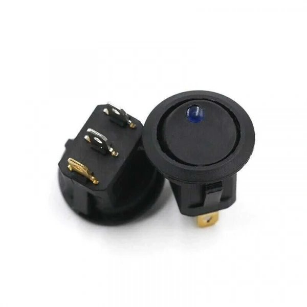 KCD1 Mavi Nokta Işıklı On-Off Anahtar 12V